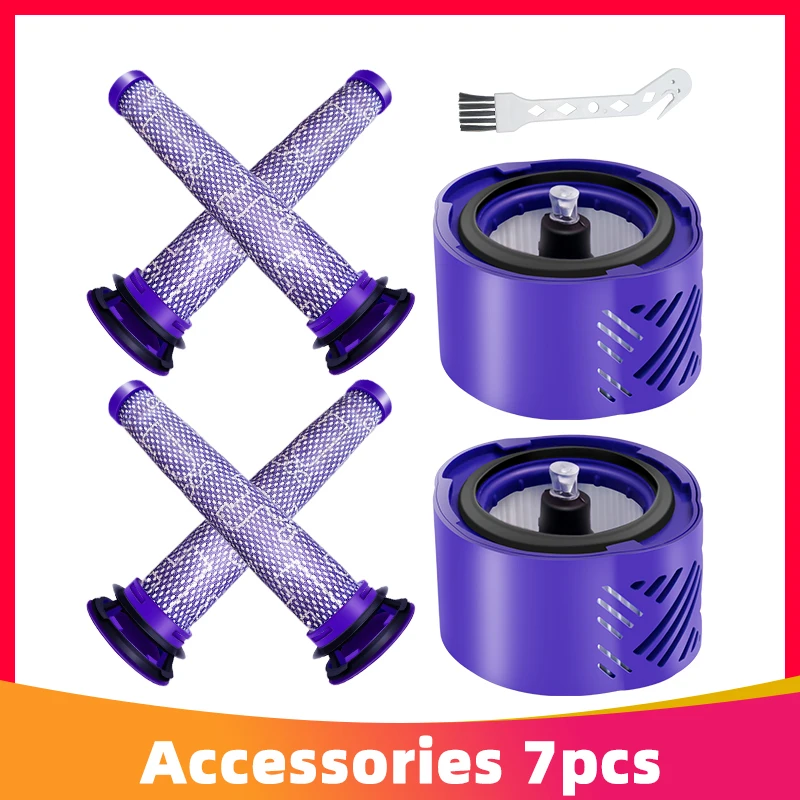 

Запасные части для пылесоса Dyson V6 SV07 SV09, сменные детали, Hepa передний воздушный фильтр, основная щетка, ПЭТ, шланг с насадкой