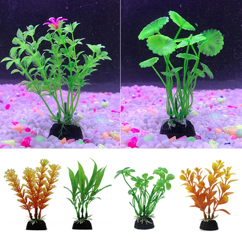 About 10cm-40cm Beautiful Artificial Aquarium Plants Decoration Fish Tank Water Plant Grass Ornament Plastic Decor | Дом и сад