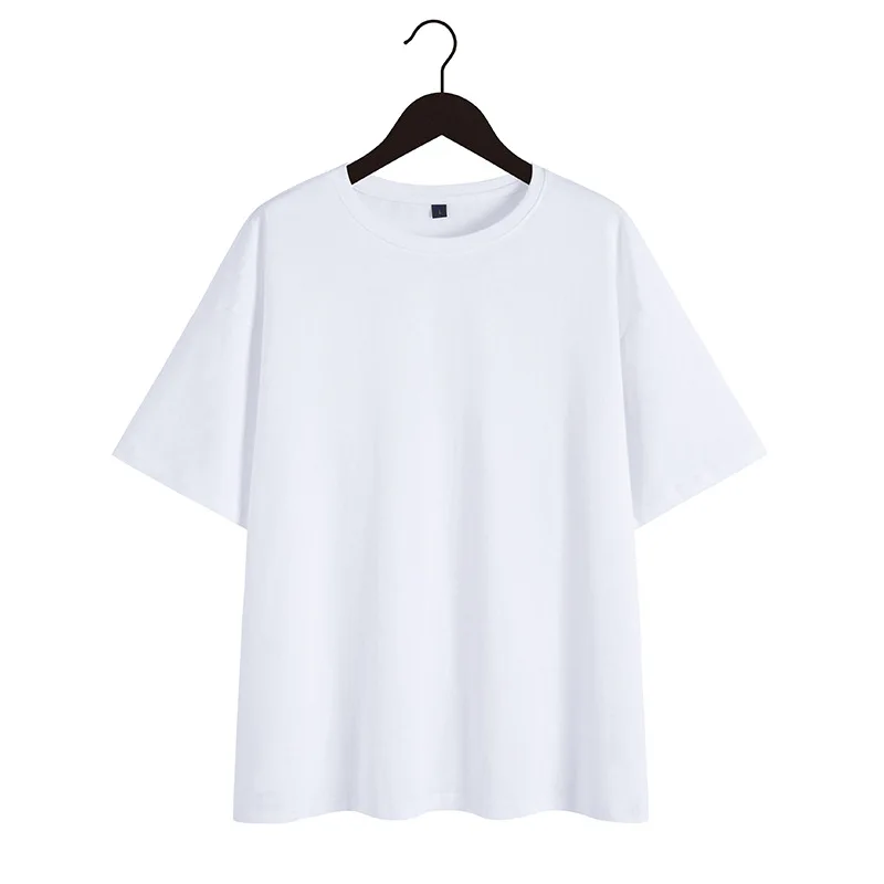 

Summer new trendy brand men's cotton t-shirt round neck loose short-sleeved shoulder five-point sleeve t-shirt