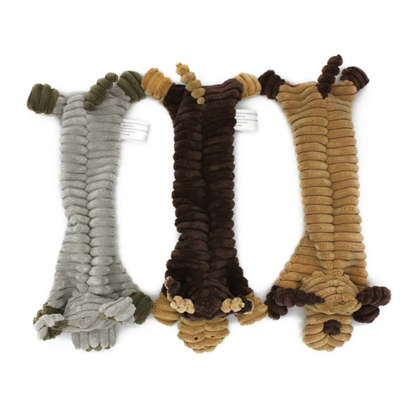 Squeaking Animals Pet Toy Dog Pressure Releasing Squeaky Chew Soft Bite Resistant No Stuffing Plush For Dogs | Дом и сад