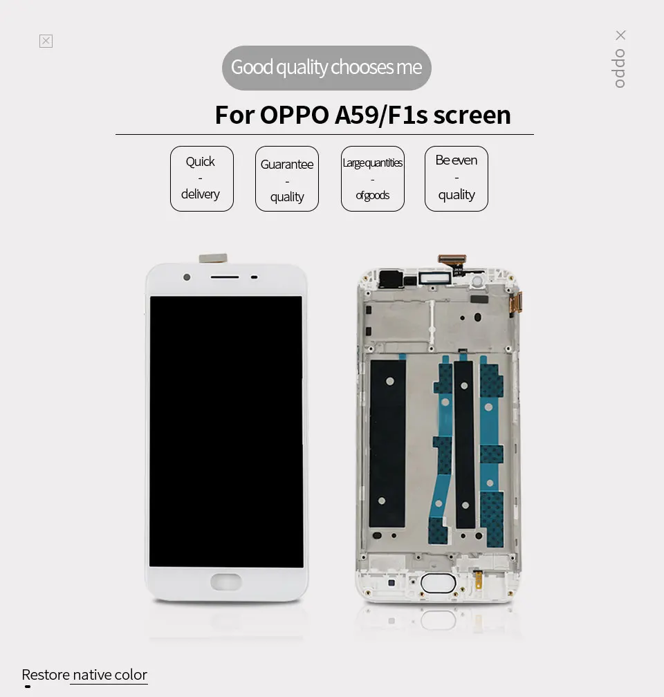 5,5 ''ЖК-дисплей для OPPO F1S сенсорный экран дигитайзер с рамкой для Oppo F1S ЖК-дисплей A59 A1601 ЖК-замена