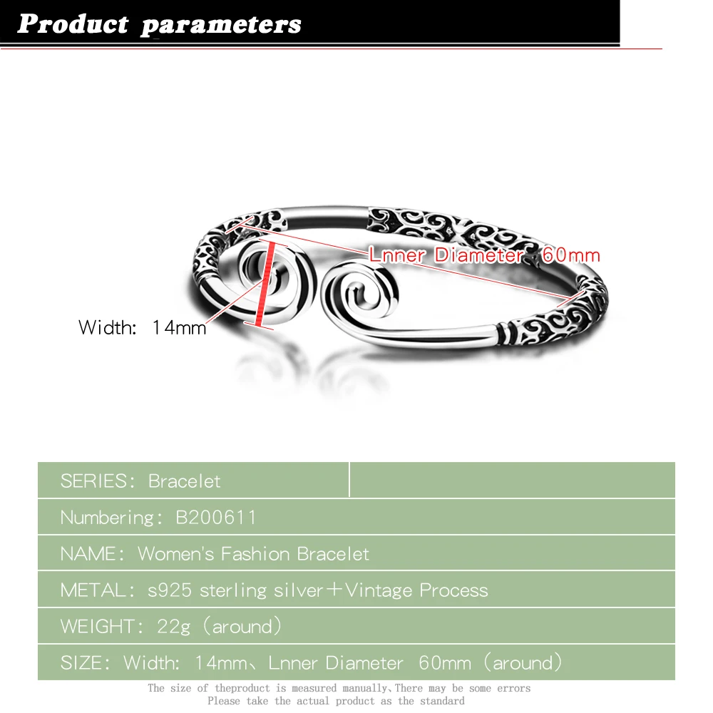 Браслет Monkey King из тайского серебра 925 пробы унисекс браслет стерлингового для