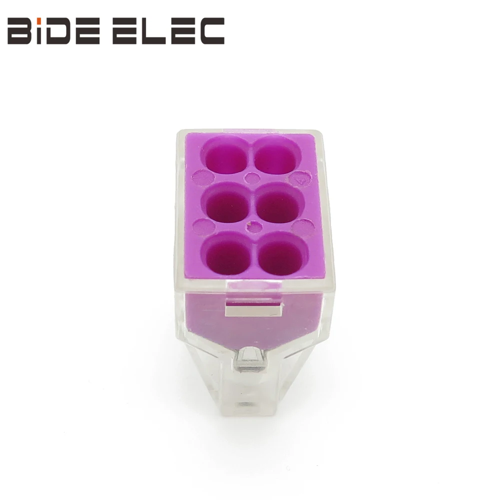 BIDE ELEC PCT 106 10 шт. желтая компактная Проводная проволока соединитель 6 контактов