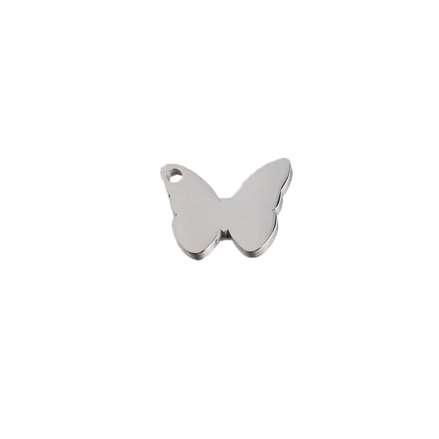 

20Pcs 11*14mm Butterfly Charms Mirror Polish Stainless Steel Charms For DIY Making Necklace Bracelets KeyChain Christmas Gifts