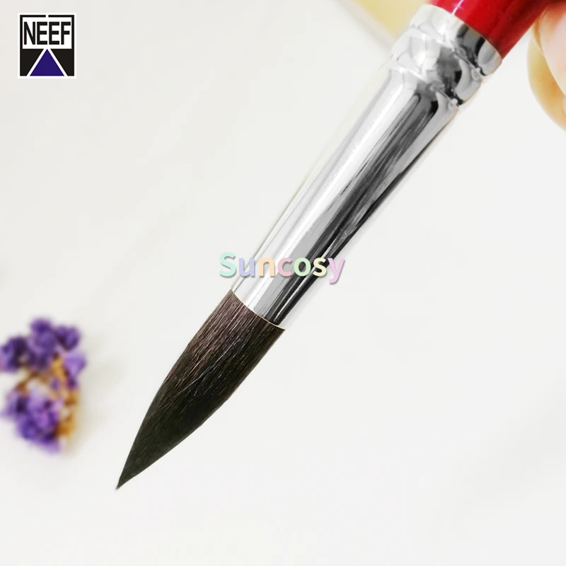 Австралийская Акварельная кисть Alvaro NEEF 4750LP из беличьих волос короткая ручка с