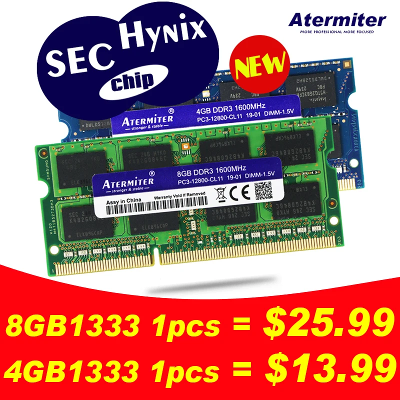 Оперативная память для ноутбука 2 ГБ 4 8 PC3L PC3 DDR3 1066 МГц 1333 Гц 1600 12800 10600 8500 ОЗУ чип Hynix
