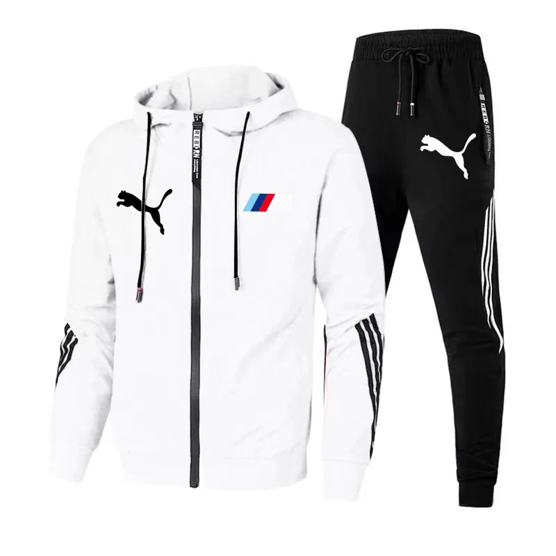 

Bmwm Men'S Football Sets Male Fashion Zipper Jacket+Pant Tracksuit Men'S Fitness Sportswear Outdoor Hooded Sweatshirt Clothing