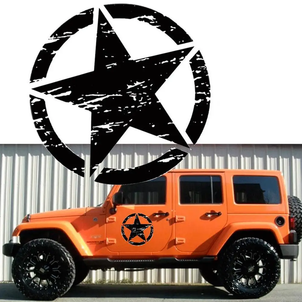 

1Pcs Five-pointed Star Car Stickers 5.9in x 5.9in ARMY Star Graphic Decals Motorcycle Car Body/Window Stickers Vinyl Car-styling