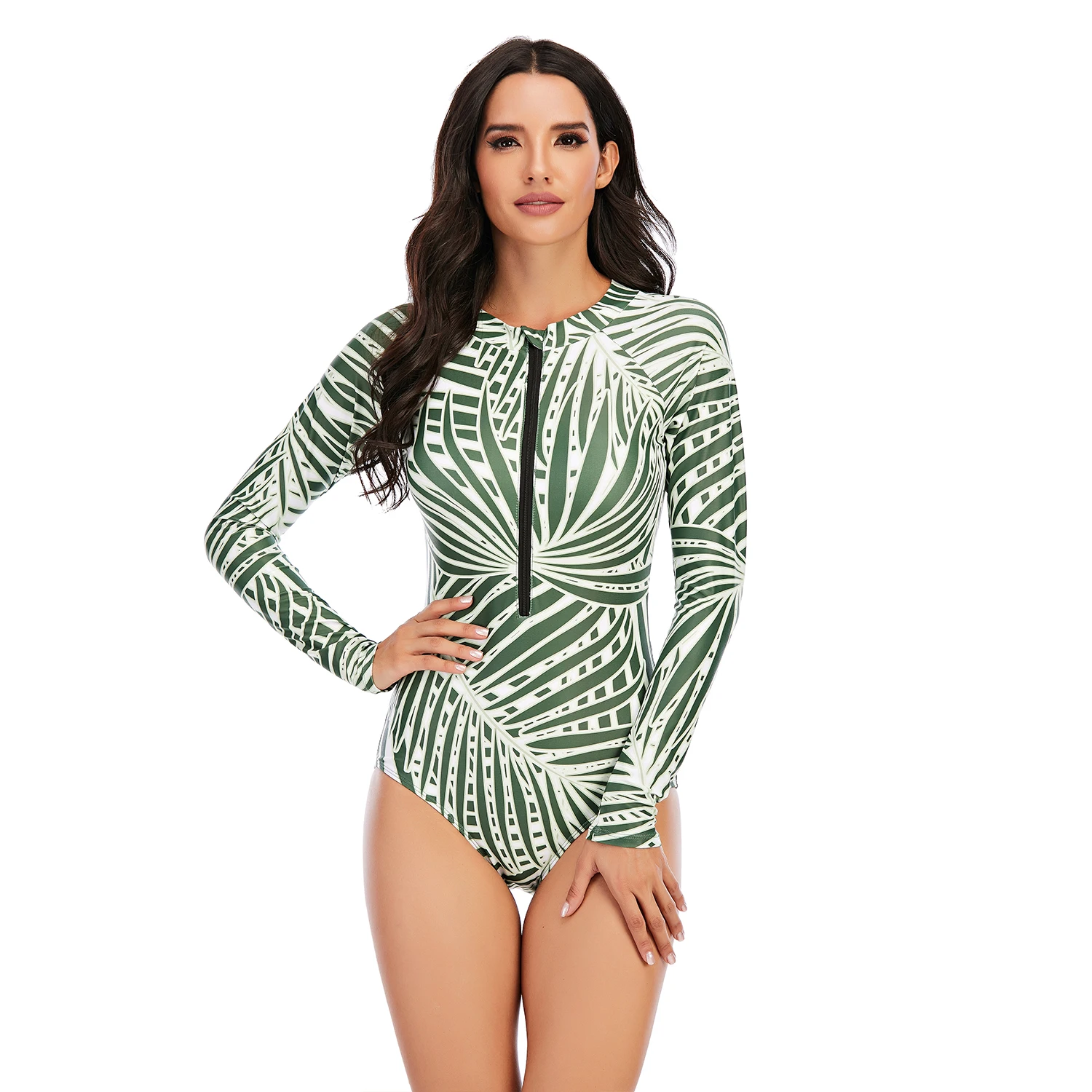 Купальник Рашгард для дайвинга Женский на молнии с длинным рукавом и УФ-защитой |