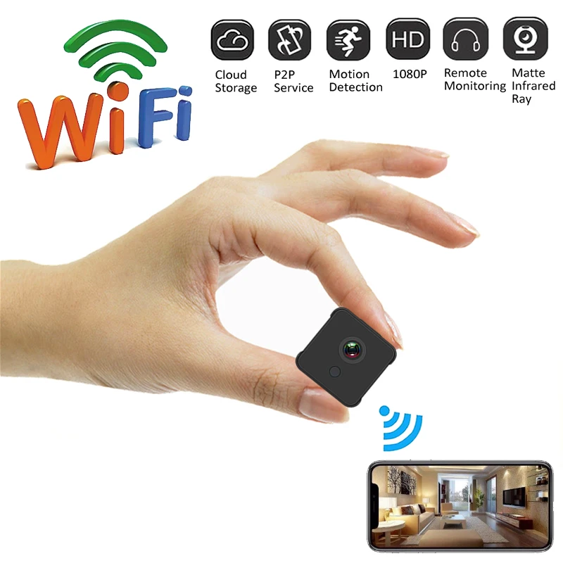 Мини камера HD 1080P WiFi P2P беспроводная микро видеокамера видеорегистратор