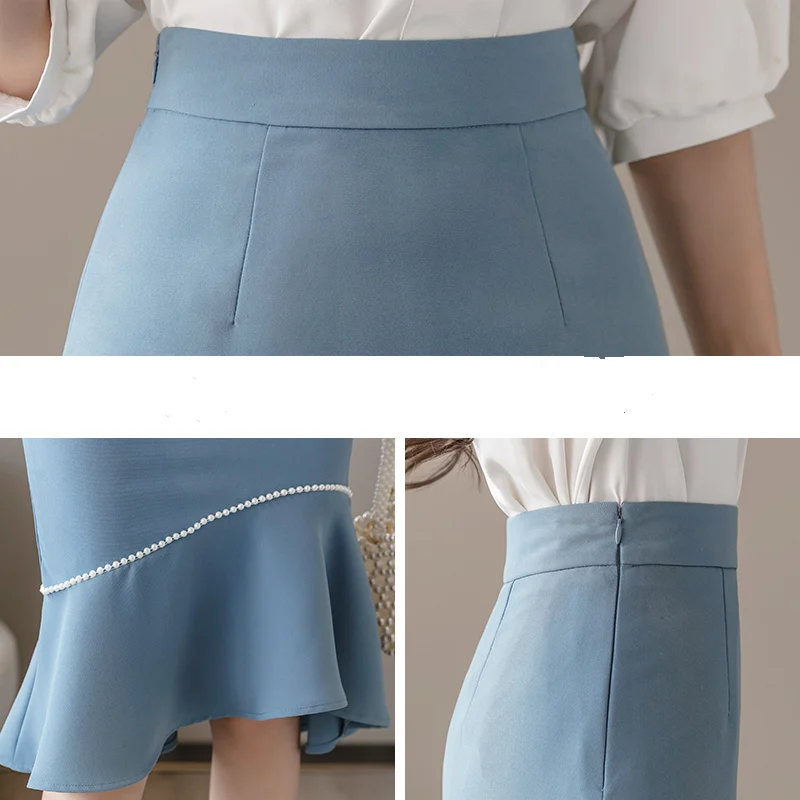 REALEFT Лето 2020 Новая рабочая одежда нерегулярные алмазные женские юбки миди с