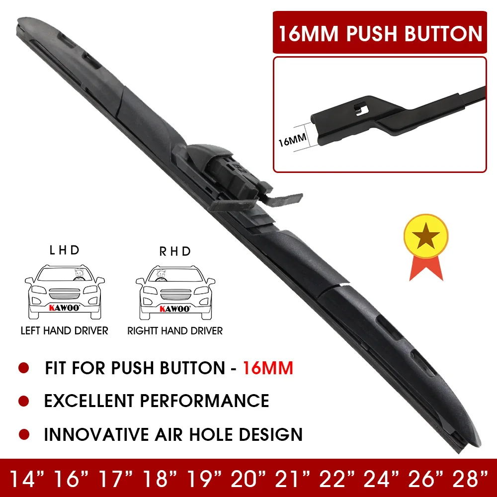 Щетка стеклоочистителя автомобильная, 14, 16, 17, 18, 19, 20, 21, 22, 24, 26, 28 дюймов, многофункциональные резиновые Дворники для лобового стекла, автомобильные аксессуары, 1 шт.