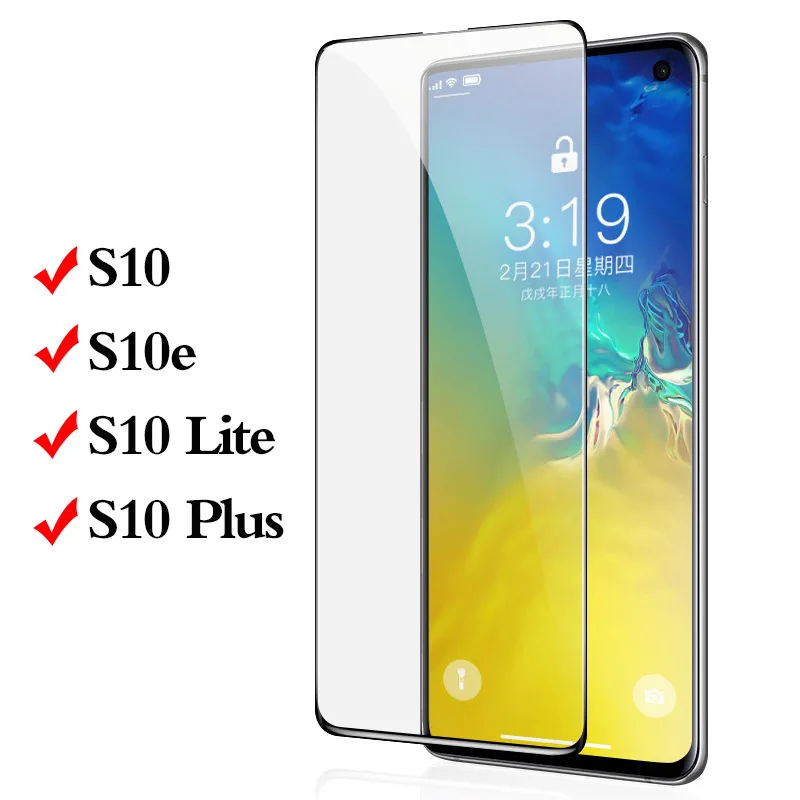 3D закаленное стекло для samsung galaxy s10 plus lite s10e s10plus s10lite чехол Защитная пленка glas HD |