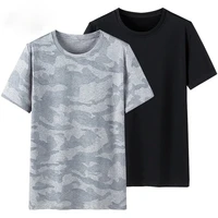cotton camouflage t shirt mens summer menswear short sleeve round neck tops plus size tees camo mens clothing oversized l 8xl