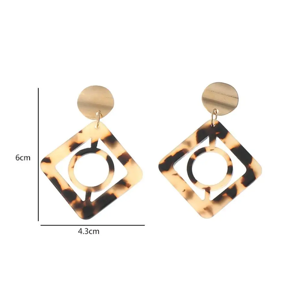 

Women Unique Hollow Out Square Eardrop Geometric Statement Ear Stud Earrings