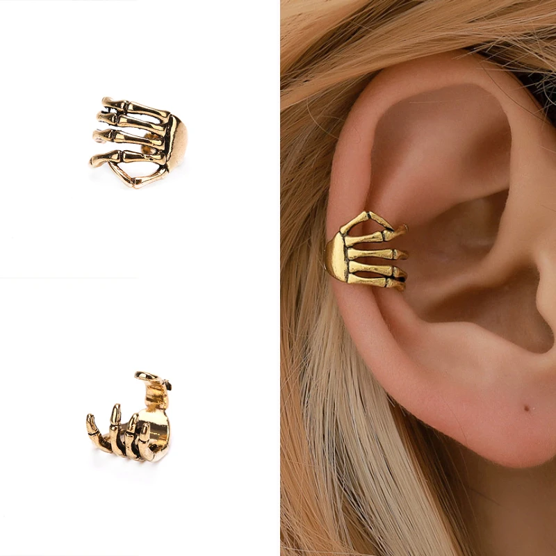 Зажим для ушей в стиле унисекс круглые серьги гвоздики панк с простым дизайном на