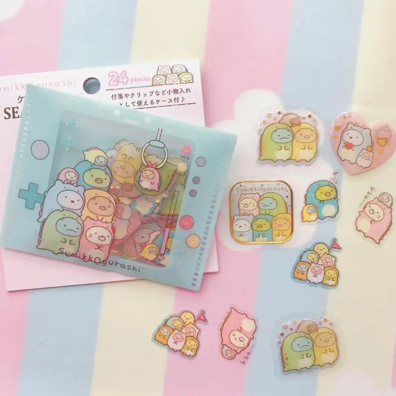 1 упаковка мультяшных наклеек с нулевым кошельком в стиле Sumikko Gurashi наклейки