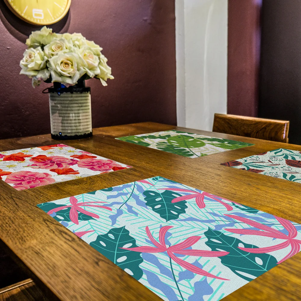 Fuwatacchi цветок с паттерном в форме листьев Женские туфли для обеденного стола