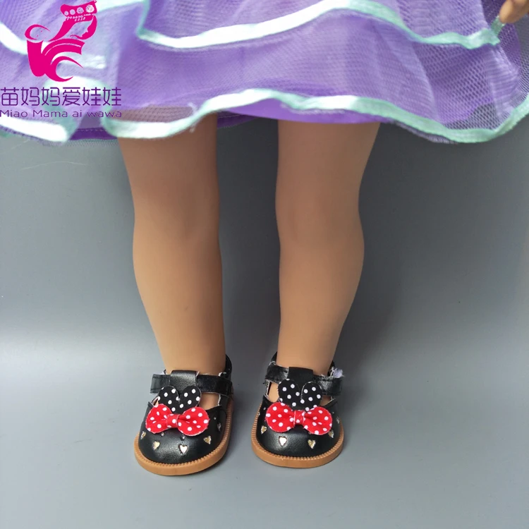 18 дюймовая Кукла Принцесса черная серебряная обувь из искусственной кожи для