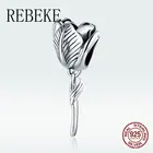 Подходит браслет оригинальный ретро тюльпан Шарм 925 стерлингового серебра Бусы Женские Ювелирные изделия Кулон Сделай Сам мода подарок на день рождения изготовление