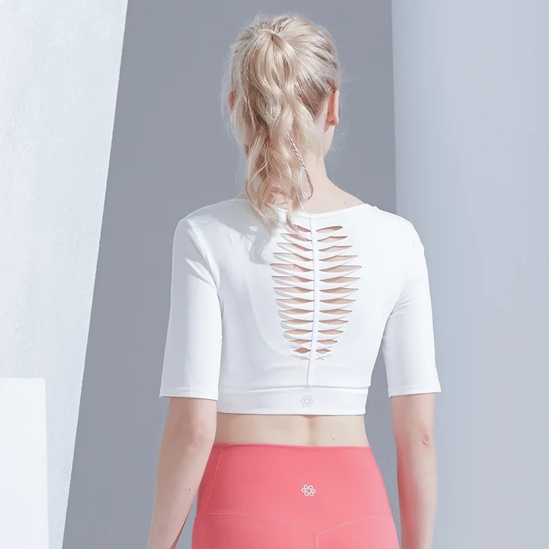 Женская модель женский укороченный топ с коротким рукавом для девушек