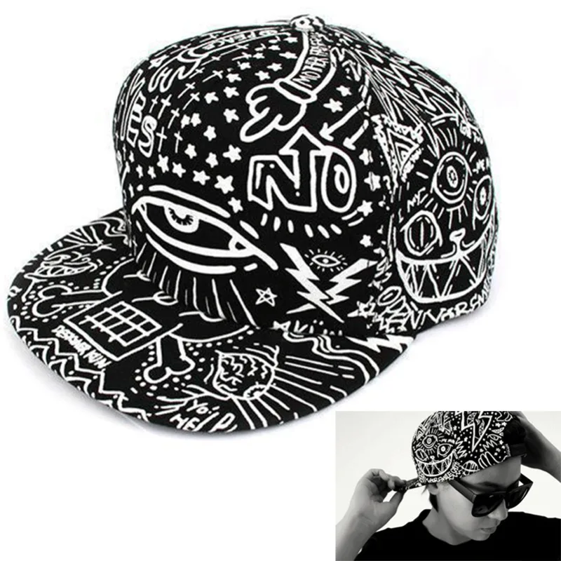Модная Мужская хип хоп бейсболка Регулируемая Кепка Повседневная Танцевальная