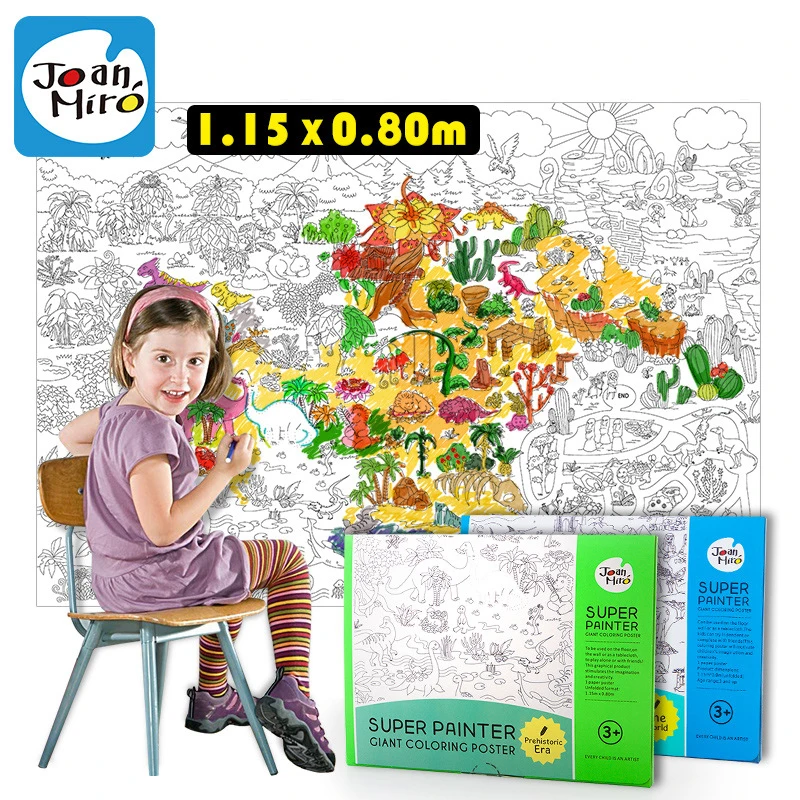 

JoanMiro 1.15m Large Coloring Poster Kids Super Baby Huge Painter Drawing Paper Giant Table Board Boys Girls Birthday Gift Toys
