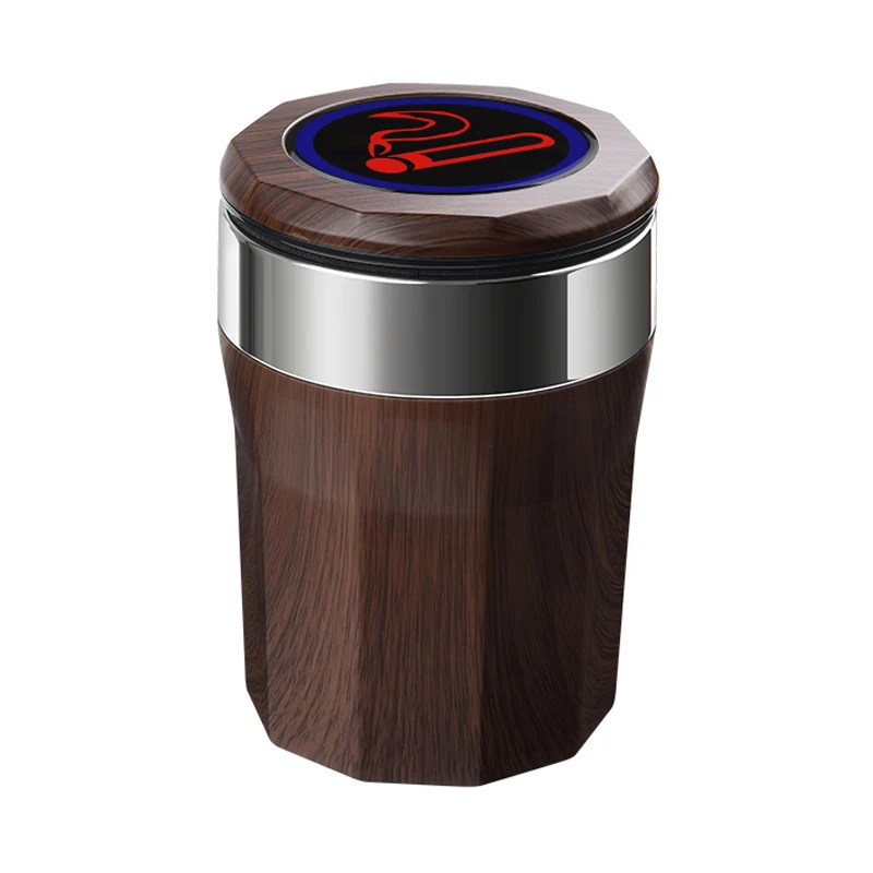 

Car Ashtray With Led Lights With Cover Creative Personality Covered Car Inside The Car multi-function Car Supplies