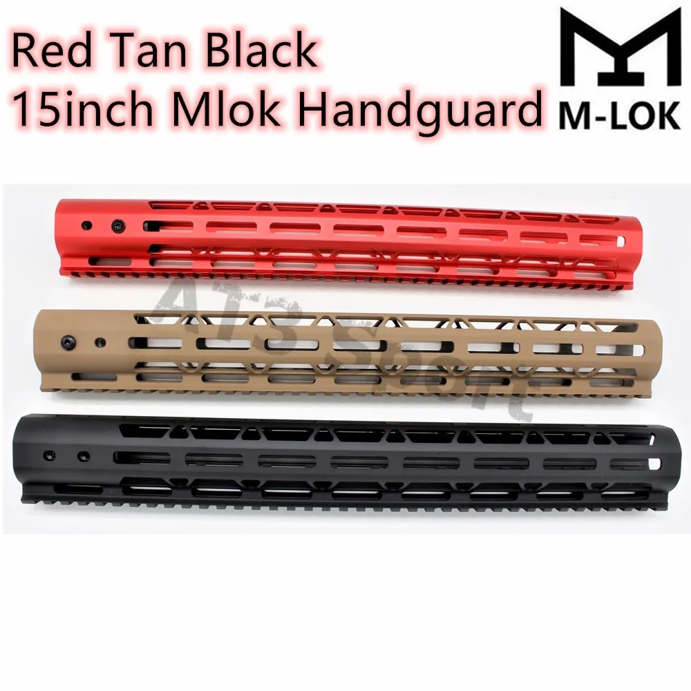 15'' inch Ultralight M-lok Handguard Rail Free Float Pictinny Mount Systems Black/Tan/Rad Fit.223/5.56/AR-15 Aluminum Nut | Спорт и