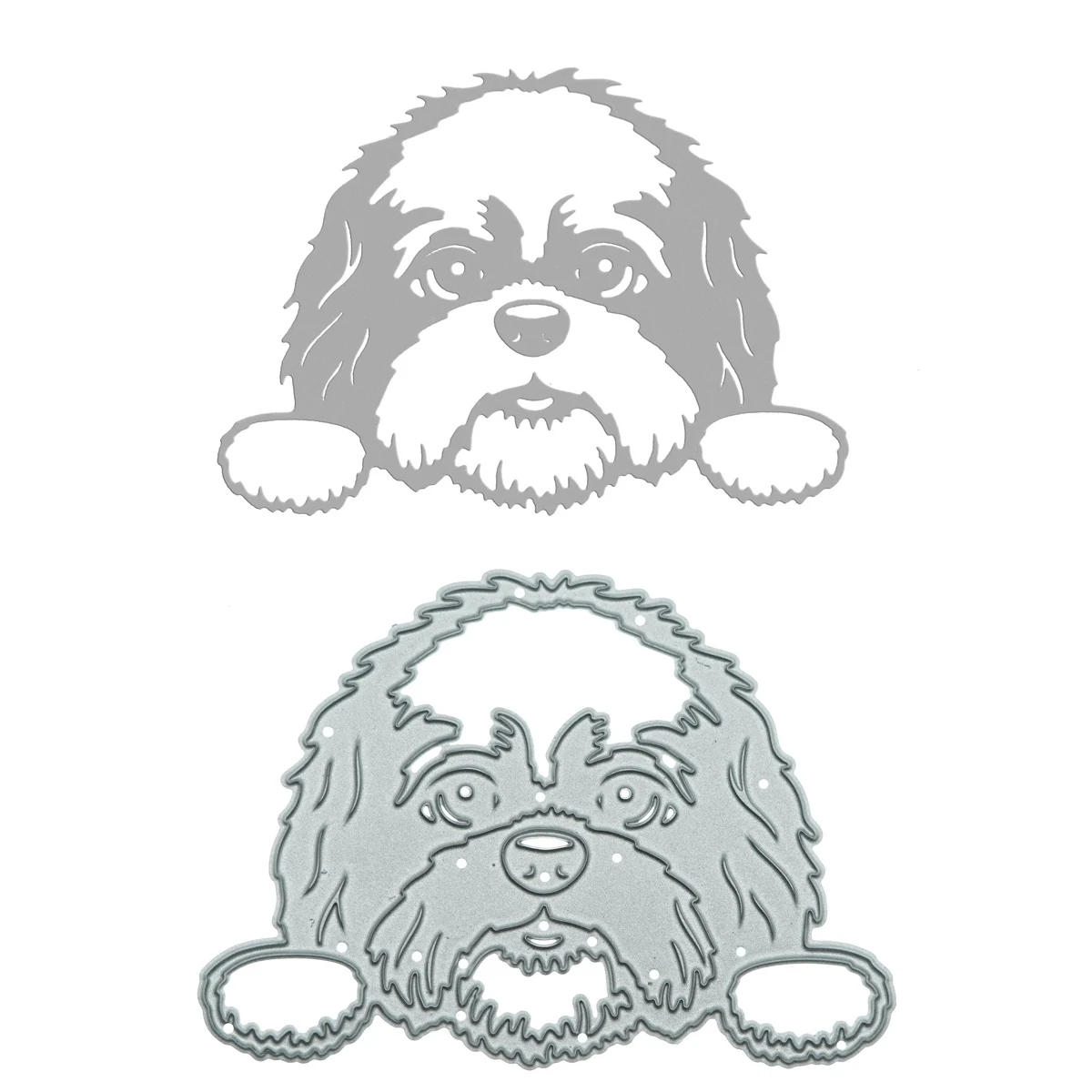 

Bearded Collie Dog Sheepdog Pattern Cutting Die Handcraft Photo Album Decorating Paper Craft Metal Punch Stencils