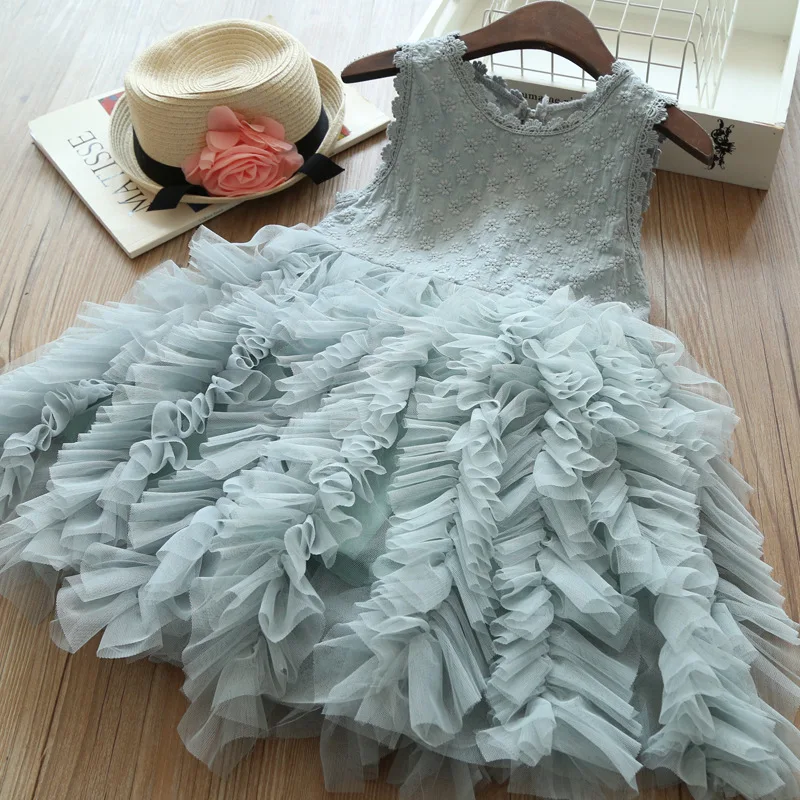 Girls Dress 2019 New Summer Brand Clothes Lace and Ball Design Baby Party for 3-8 Years Infant Dresses | Детская одежда и обувь