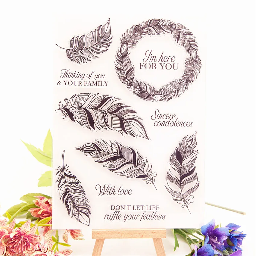 15*21 см горячая Распродажа перо прозрачная печать прозрачный штамп силиконовый