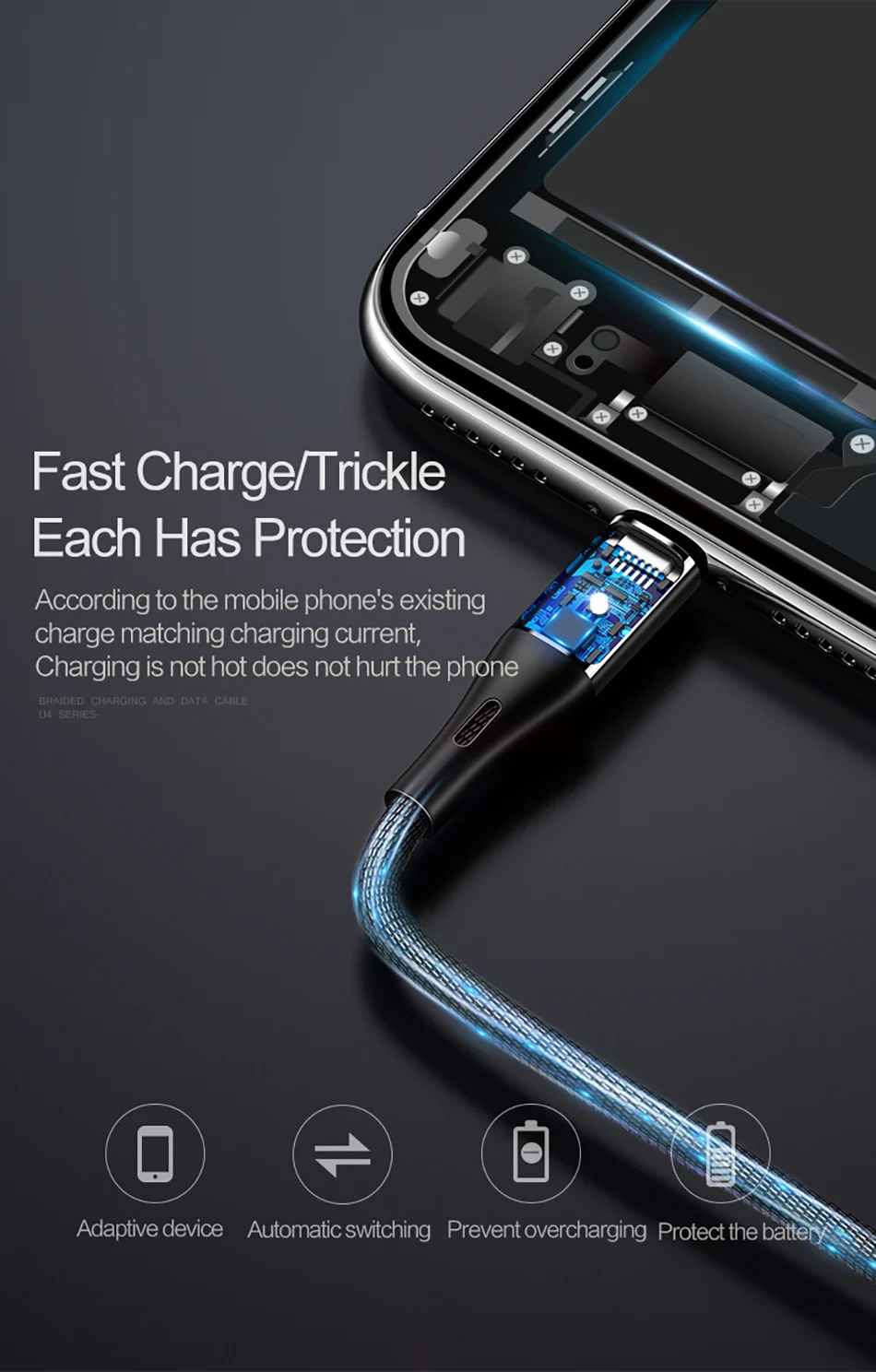 USAMS USB кабель для iPhone Быстрая зарядка для iPhone кабель светодиодный светильник USB кабель синхронизации данных для iPhone X 8 7 6 6S Plus 5 5C 5S SE