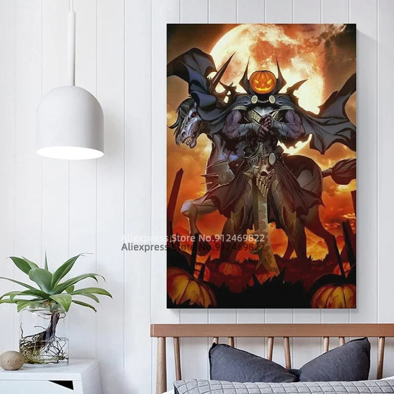 Halloween Headless Horseman Posters Home Decor Living Room Canvas Poster | Painting &amp Calligraphy