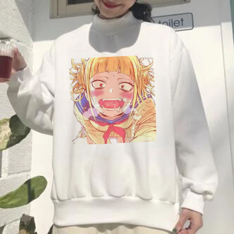 Женская толстовка с длинным рукавом KPOP Готическая теплая белая большого размера