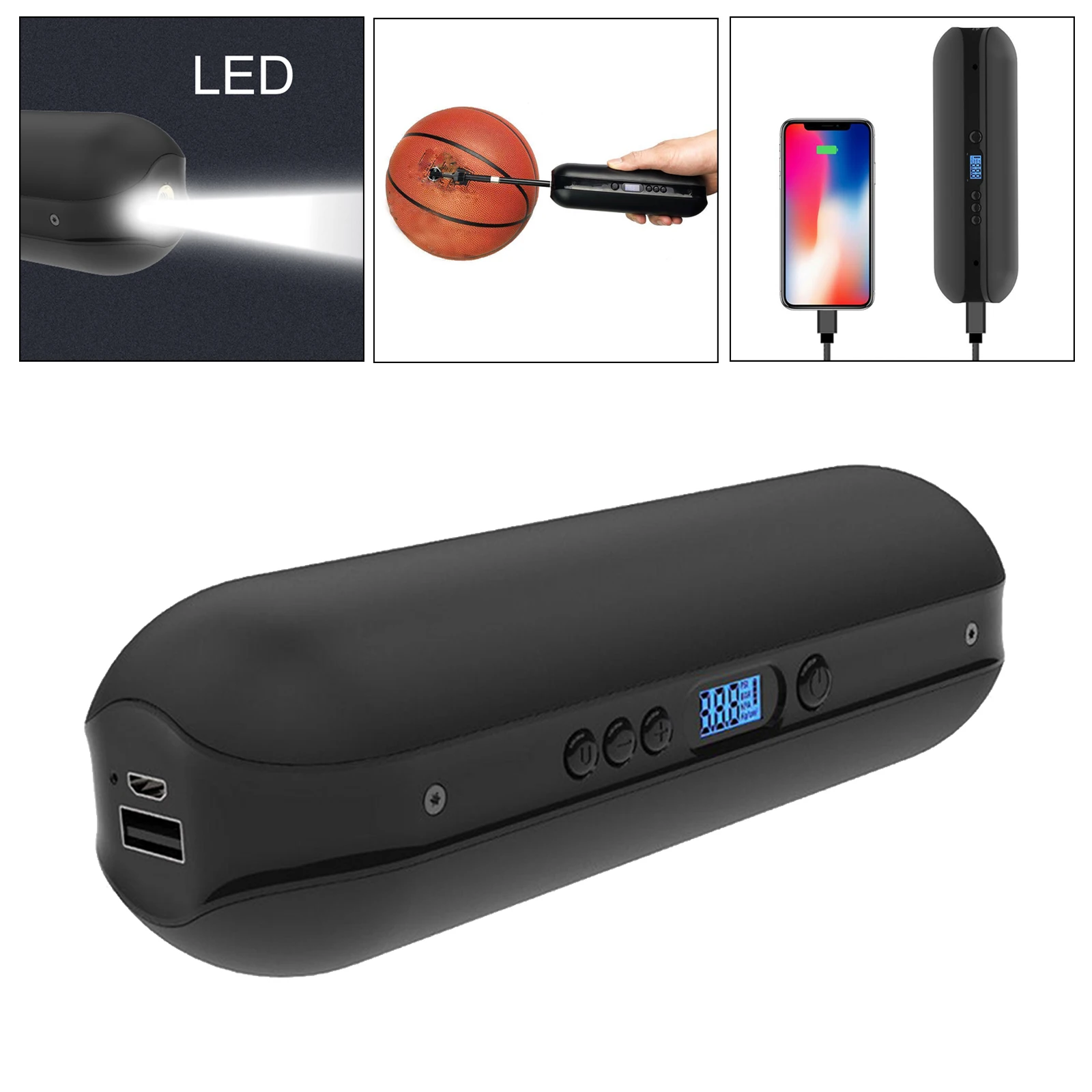 

Portable Air Compressor Mini Smart Bike Motorcycle Tire Inflator Hand Pump