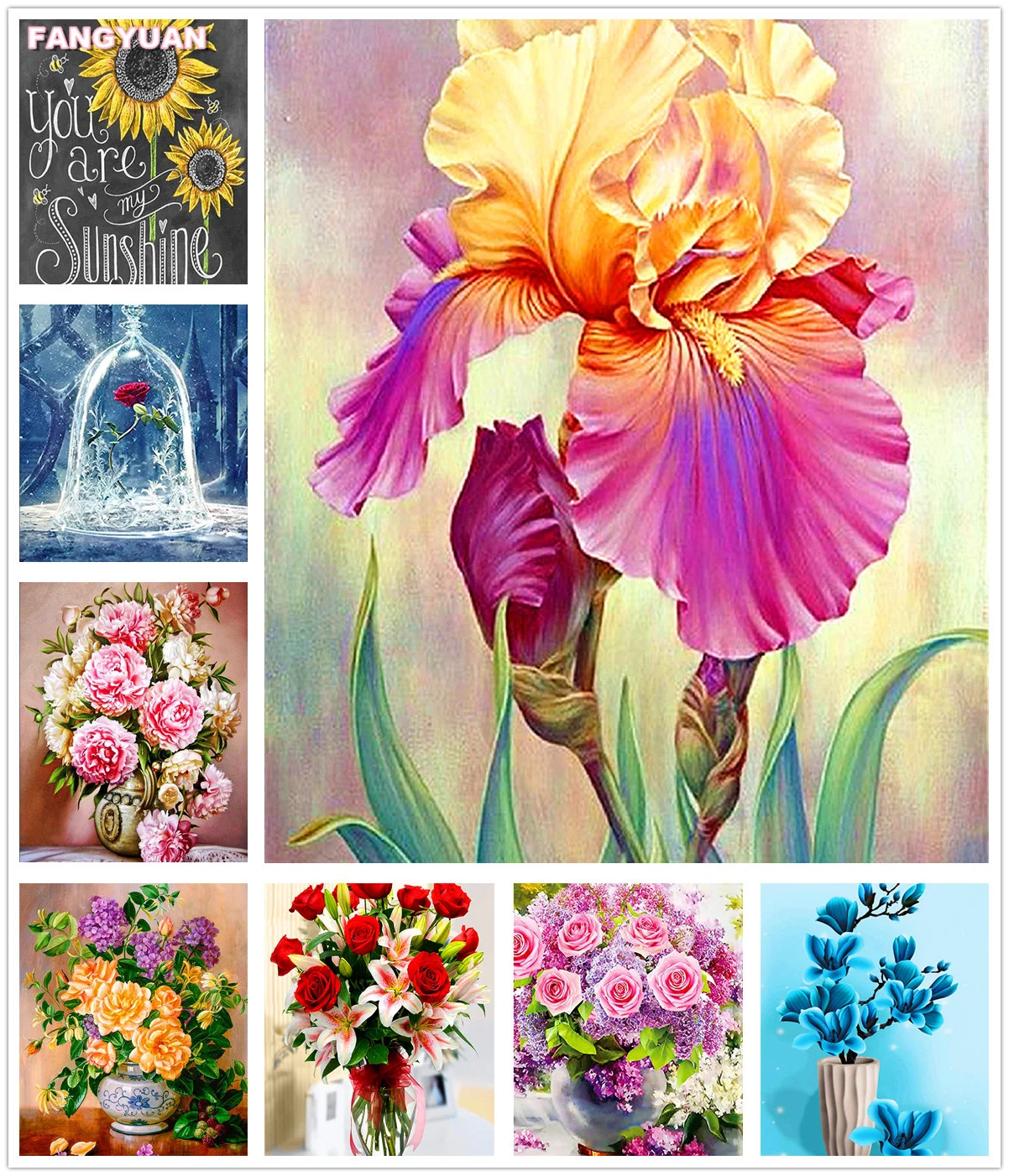 

Diy 5D Diamond Painting Landscape Flower Color Rose Diamond Embroidery Mosaic Cross Stitch Kits Picture Handmade Home Decor Gift