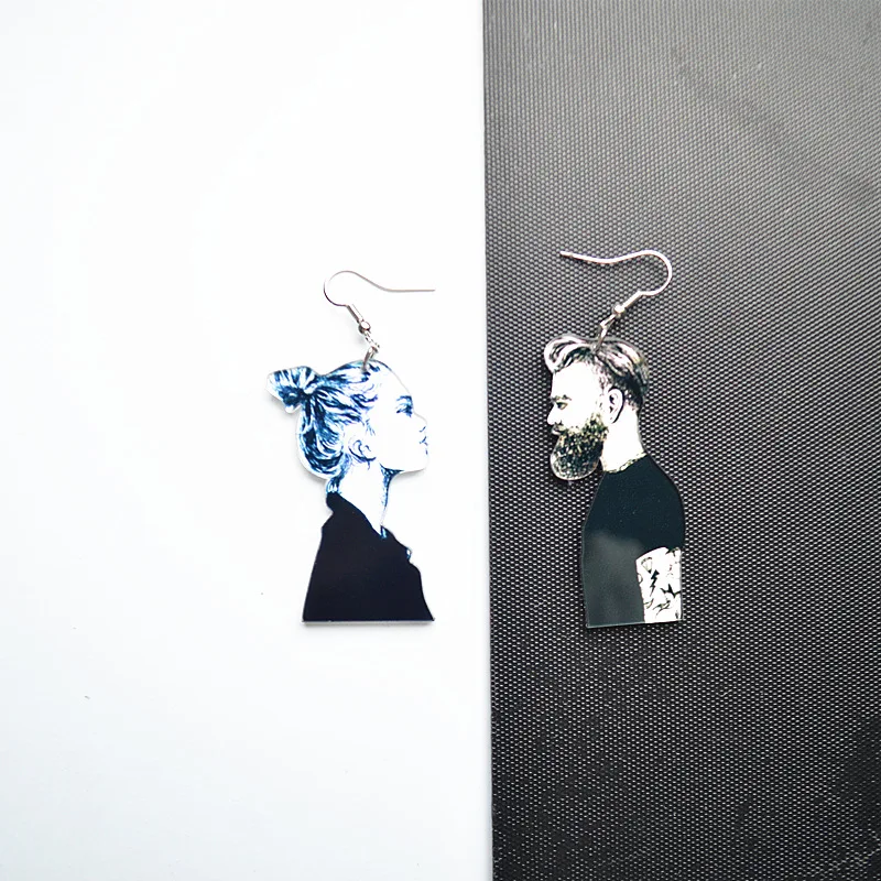 Серьги подвески Hyperbole в европейском стиле Асимметричные акриловые женские