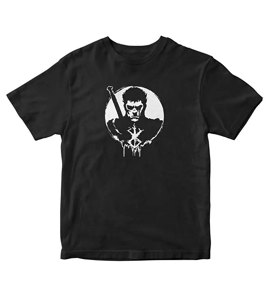TJSPORTS Berserk Guts Manga аниме Футболка дизайнерская Базовая футболка мужская Harajuku фитнес