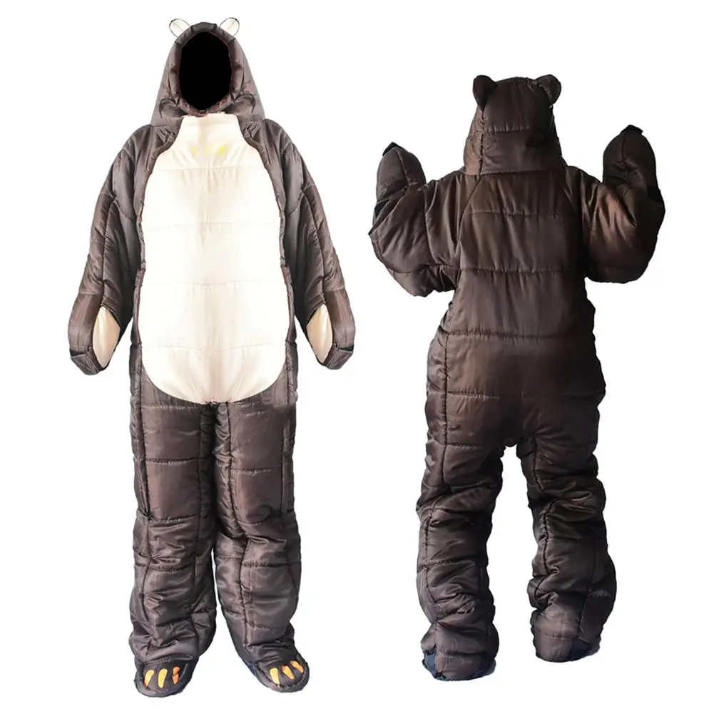 2019 уличное снаряжение спальный мешок с коричневым медведем для кемпинга пешего