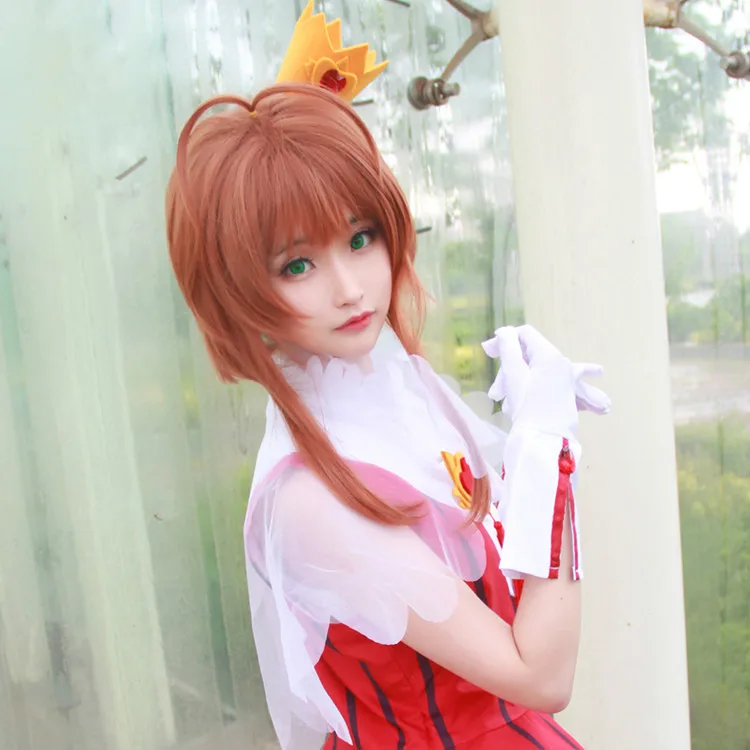 

Sakura Clear Card Cosplay Card Captor Sakura OP2 Heart of Rose Gamble suit cosplay costume summer dress Sakura cosplay dress