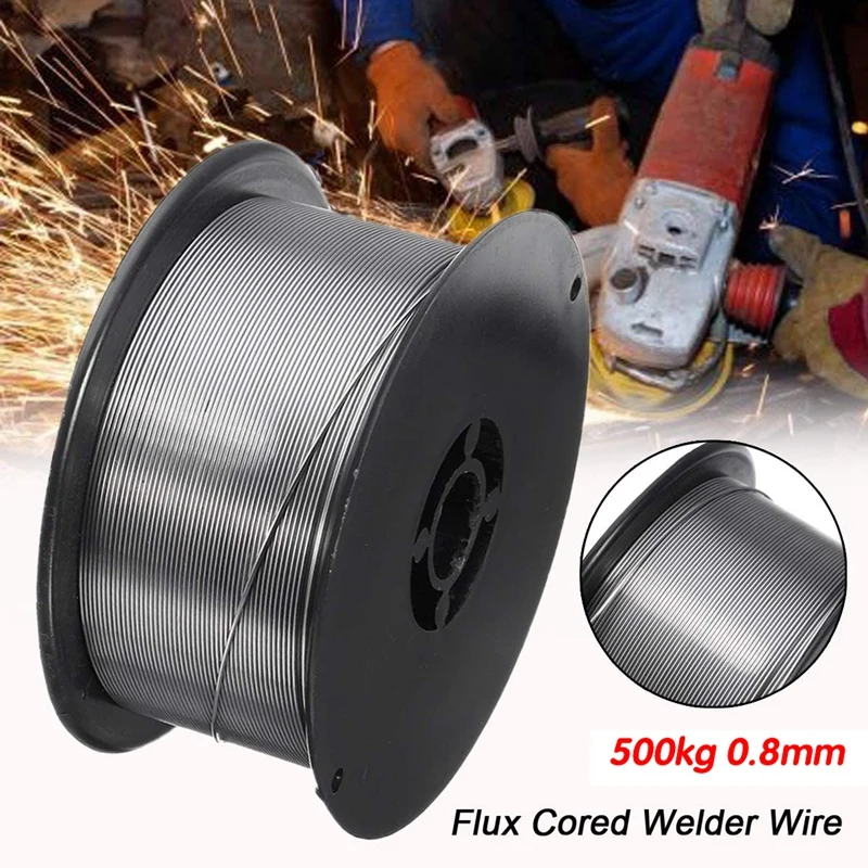 

1Pc 500G 0.8mm Gasless Mig Welding Wire E71T-GS A5.20 Flux Cored Welding Wire Without Gas for Mig Welder Steel Tool