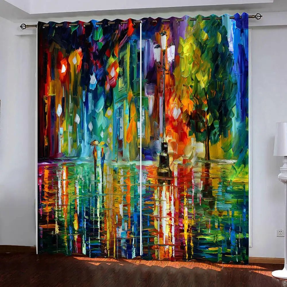 

3D Printing Blackout Curtain forest scenery Curtains For Window Treatment 3D Living Room Bedroom Drapes