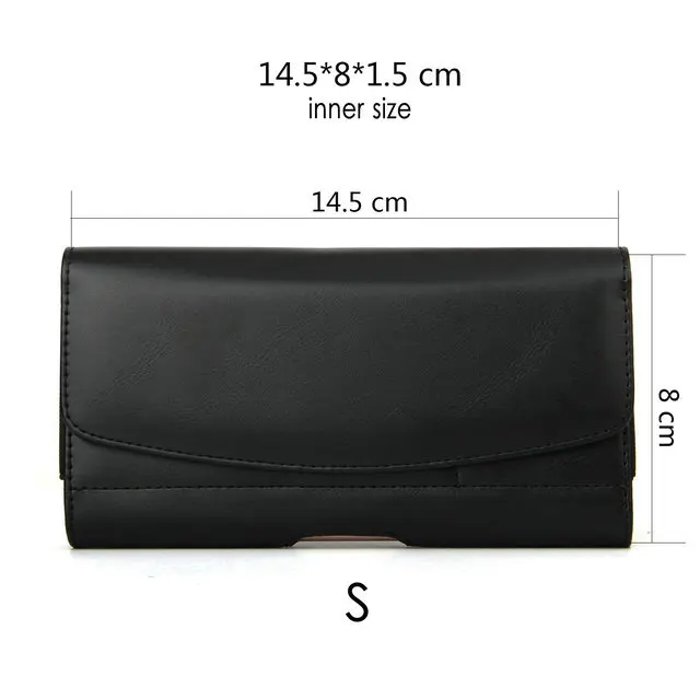 Universal Phone Pouch Waist Case for Funda Xiaomi Mi 9T Case Mi A3 Mi9 T Mi 9 Lite 8 SE K20 Redmi Note 7 Case 360 Protect Cover - Color: Black S