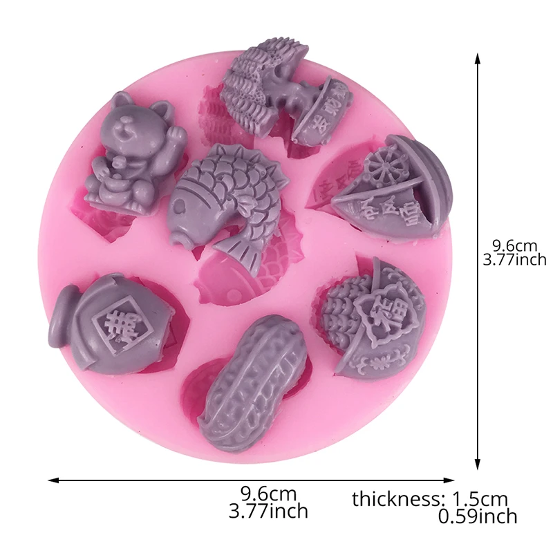 Силиконовая форма для торта Лаки кошки арахиса рыбы конфеты помадка Шоколадное