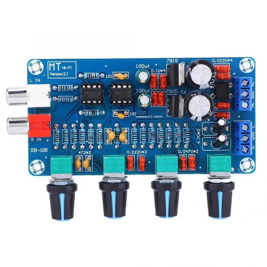 NE5532 Hi-Fi стерео усилитель 10X тон плата 4 канала тройной средний бас регулятор