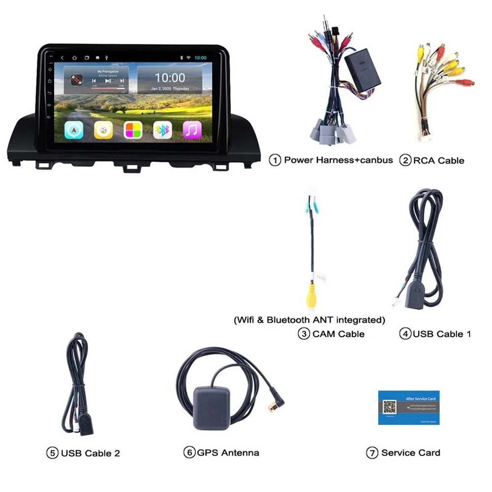 Автомобильный мультимедийный плеер 6G + 128G Android для Honda ACCORD 2018-с зеркальным