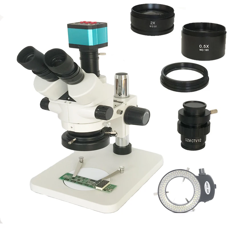 Мультифокальный Тринокулярный стереомикроскоп 3 5x 90X 14 МП HDMI USB камера