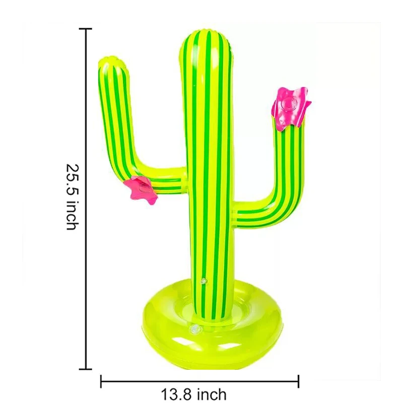 

Outdoor Pool Swimming Accessories Inflatable Cactus Ring Toss Game Set Floating Pool Toys Beach Party Bar Party Travel Supplies