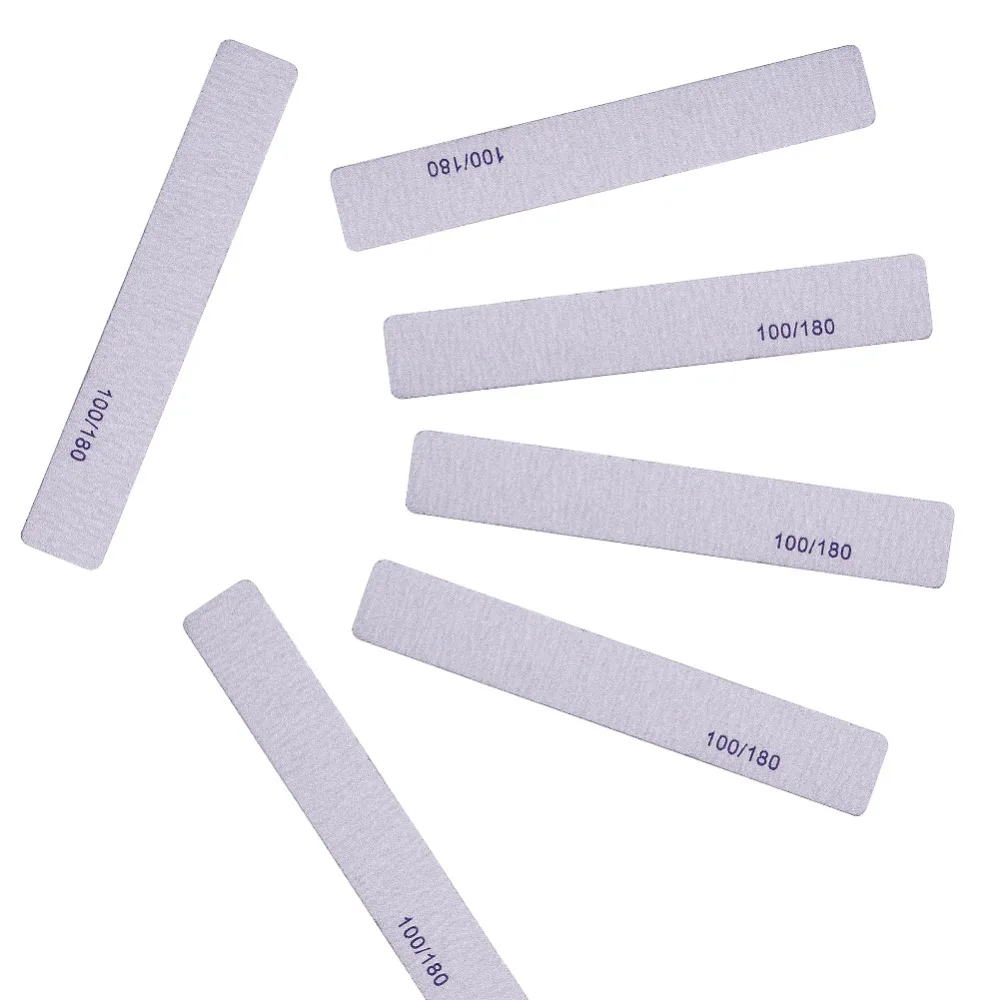 5 шт./лот Профессиональный 100/180 шлифовальный пилочка для ногтей буферная